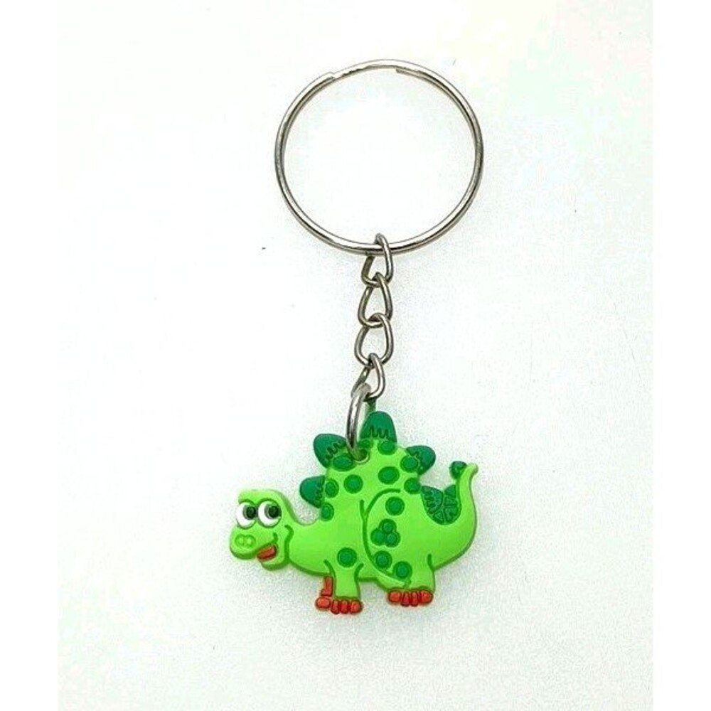 Cute Green Dinosaur Keychain Kawaii Dino Bag Charm Kids Gift